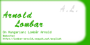 arnold lombar business card